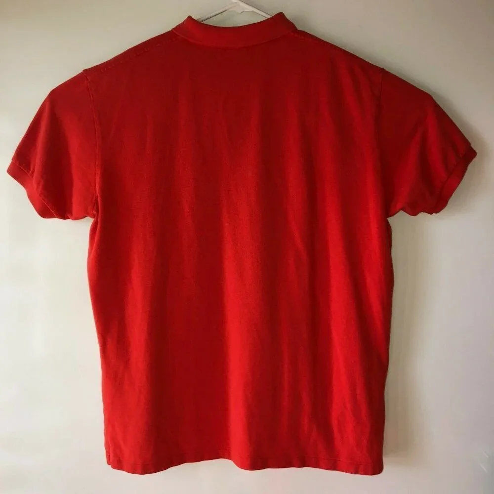 Ralph Lauren Mens Extra Large Orange Cotton Short Sleeve Golf Polo Shirt XL
